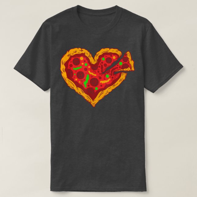 Pizza Heart Humour Italian Dish Pizza Food Lover M T-Shirt (Design Front)