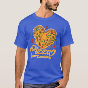 Pizza Heart Pizzaholic Fast Food Pizza Lovers T-Shirt