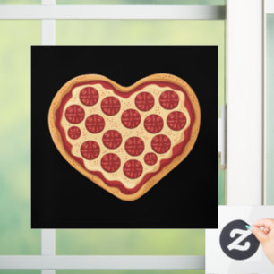 Pizza Heart Shaped Cute Valentine's Day