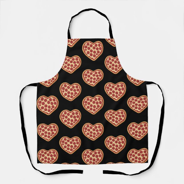 Pizza Heart Shaped Cute Valentine's Day Apron (Front)