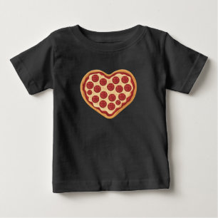 Pizza Heart Shaped Cute Valentine's Day Baby T-Shirt