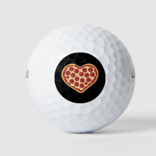 Pizza Heart Shaped Cute Valentine's Day Golf Balls