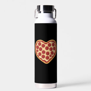 Pizza Heart Shaped Cute Valentine's Day Water Bottle