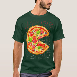 Pizza Heart Valentines Couples Matching Pyjamas Fo T-Shirt