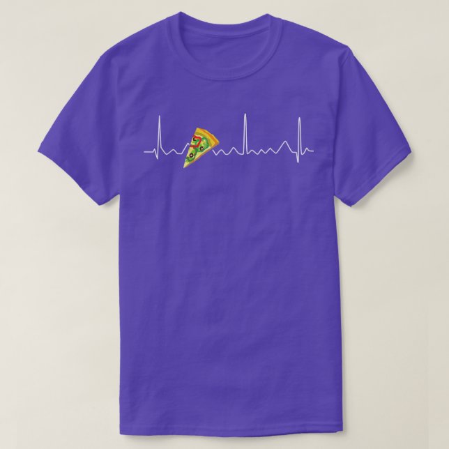 Pizza Heartbeat Funny Design For Pizza Lovers 1671 T-Shirt (Design Front)