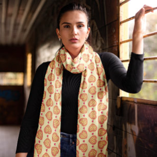 Pizza Hearts Pattern Scarf
