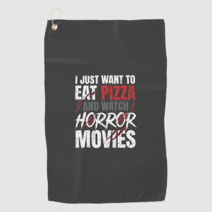 Pizza Horror Movies Halloween Design_1 Golf Towel