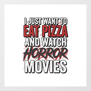 Pizza Horror Movies Vintage Halloween Typography S