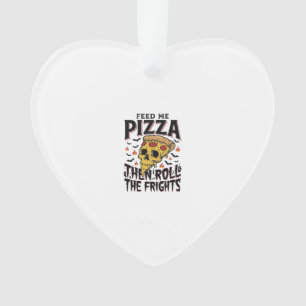 Pizza Horror Shirt Vintage Engraving Movie Night D Ornament