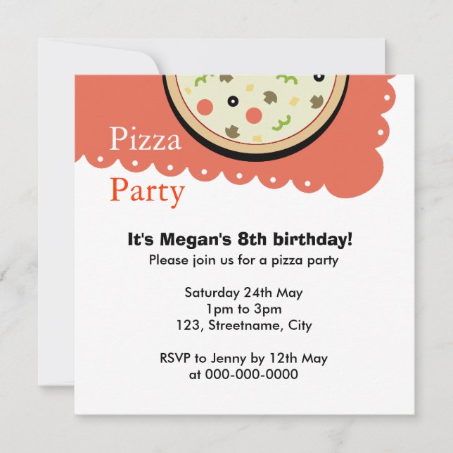 Pizza Invitation (Front)