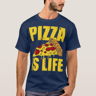 Pizza Is Life Cheese and Pepperoni Pizza Lover T-Shirt