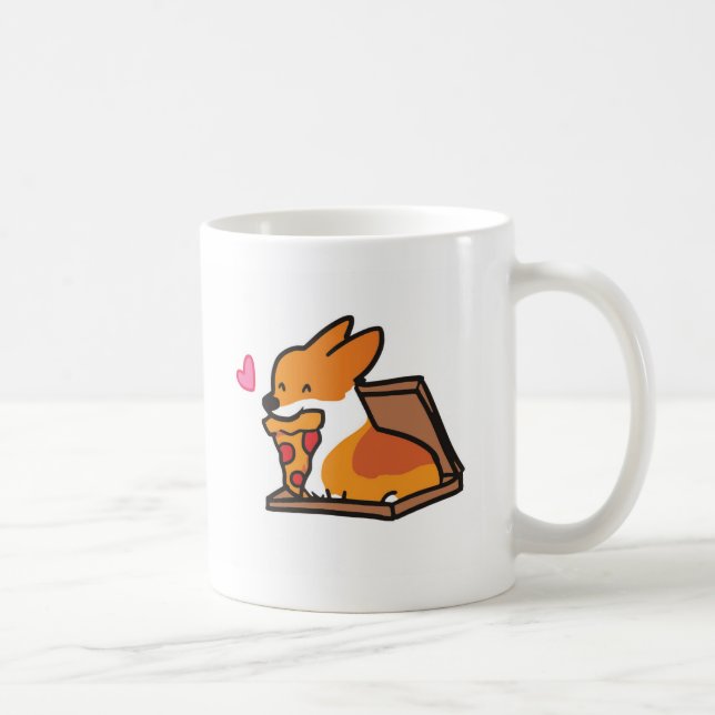 Pizza is Life Corgi | CorgiThings Coffee Mug (Right)