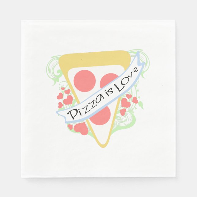 Pizza is Love Napkin (Front)
