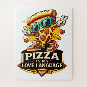 Pizza Is My Love Funny Pizza Lover Gift Jigsaw Puzzle