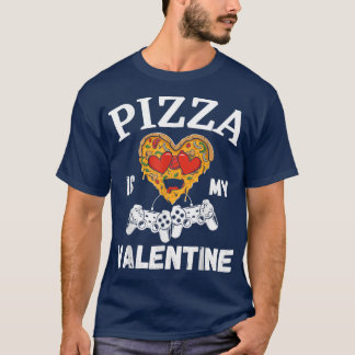 Pizza Is My Valentine Funny Valentines Day Boys Ki T-Shirt