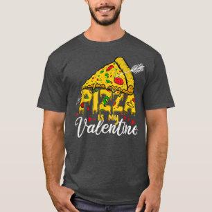 Pizza Is My Valentine Funny Valentines Day Kids Bo T-Shirt