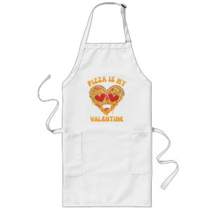 Pizza Is My Valentine Long Apron