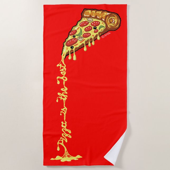 Pizza is the best beach towel (Front)