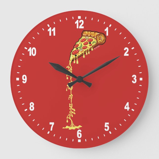 Pizza is the best large clock (Front)