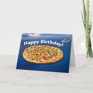 Pizza Island Birthday Card