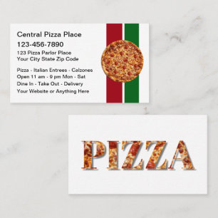 Pizza Italian Restaurant Theme Business Cards