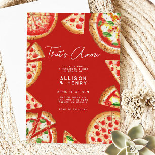 Pizza Italian Thats Amore Wedding Rehearsal Dinner Invitation