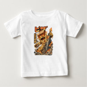 Pizza Kaiju – The Cheesy Destruction Baby T-Shirt