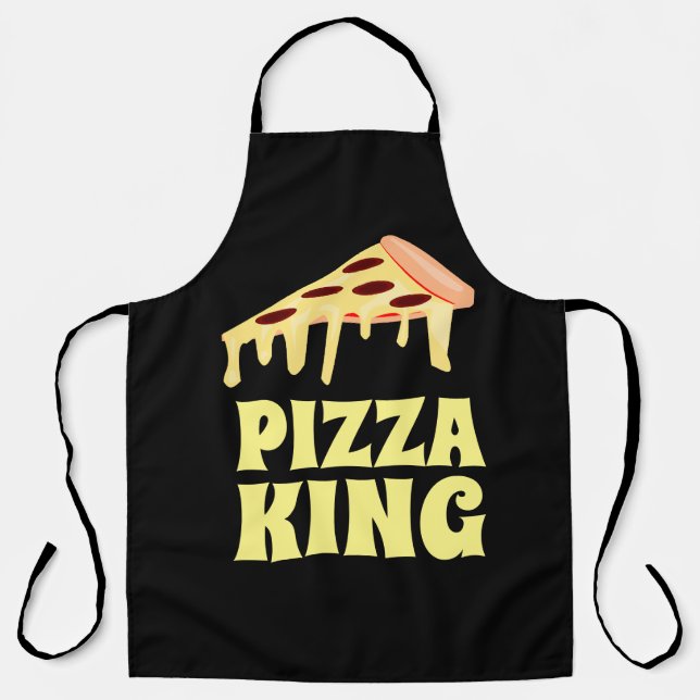 PIZZA KING DAD FATHER'S DAY KITCHEN APRON (Front)