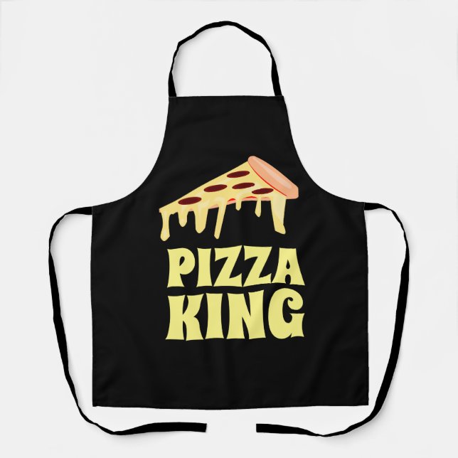 PIZZA KING DAD FUNNY APRON (Front)