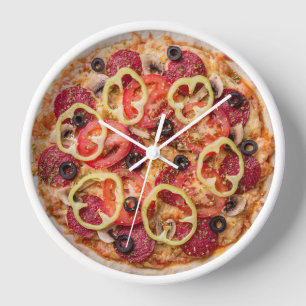 Pizza large clock