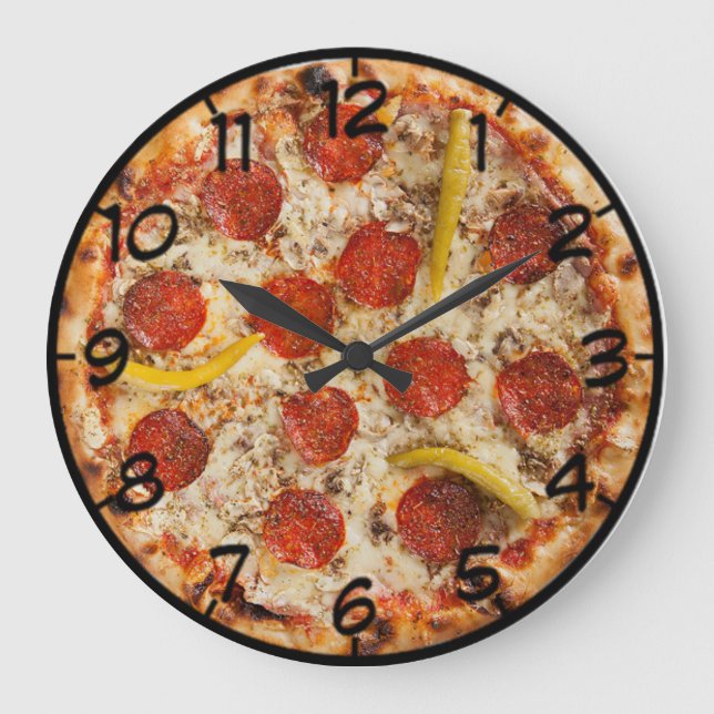 Pizza Large Clock (Front)