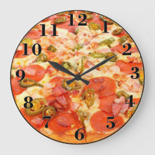 Pizza Large Clock