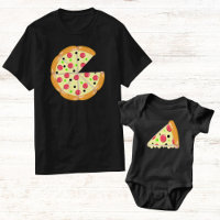 Pizza Less One Slice Father's Day Men's Black