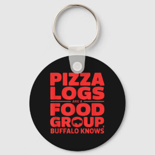 Pizza Logs are A Food Group Buffalo Knows Key Ring