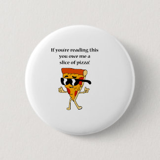 pizza love 6 cm round badge