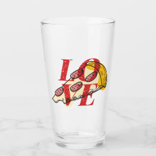 Pizza Love Glass