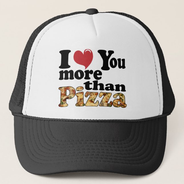 Pizza Love Trucker Hat (Front)
