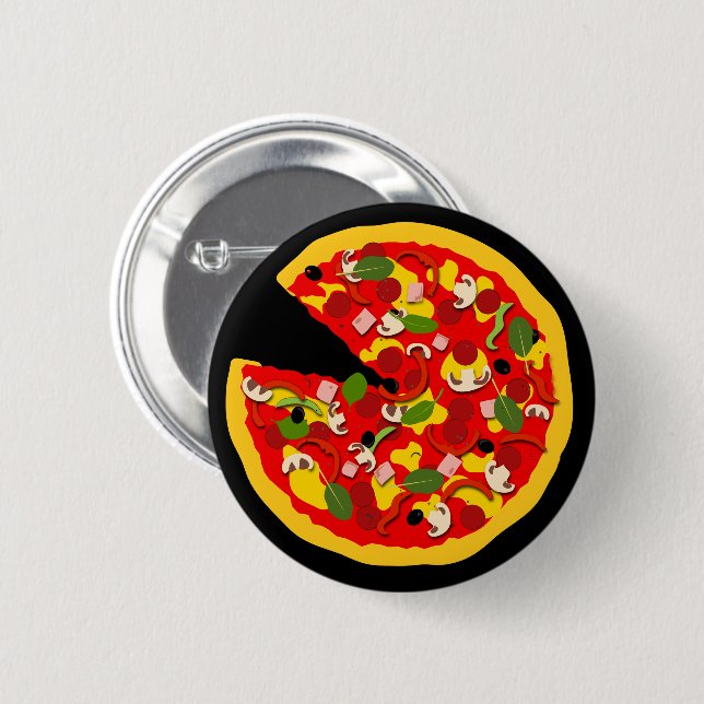 Pizza Lover 6 Cm Round Badge (Front & Back)