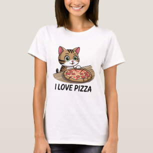 Pizza lover cat T-Shirt