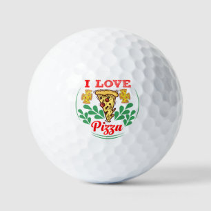 Pizza Lover Fun Design for Food Fanatics Golf Balls
