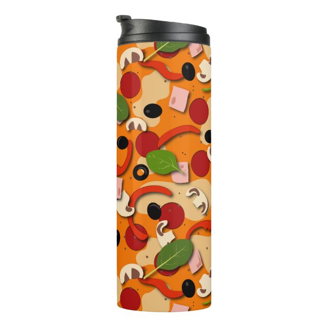 Pizza Lover Fun Thermal Tumbler (Rotated Right)