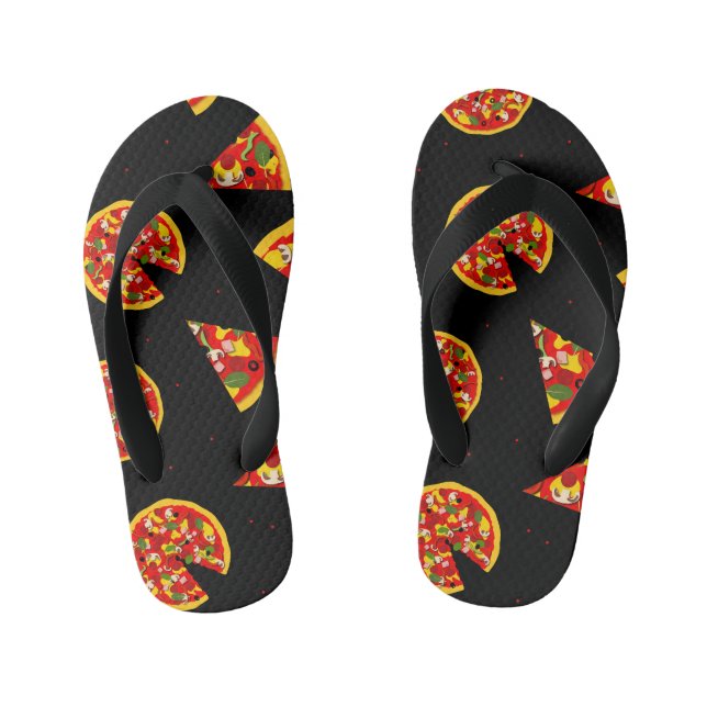 Pizza Lover Kid's Thongs (Footbed)