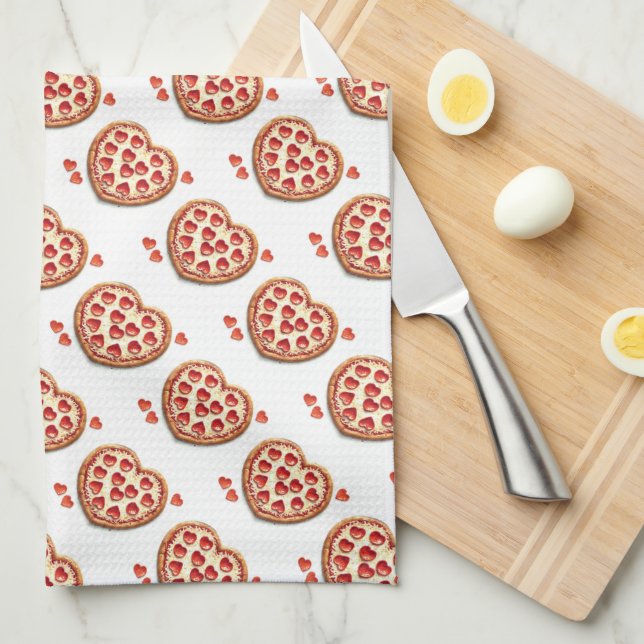 Pizza Lover Pattern  Tea Towel (Quarter Fold)
