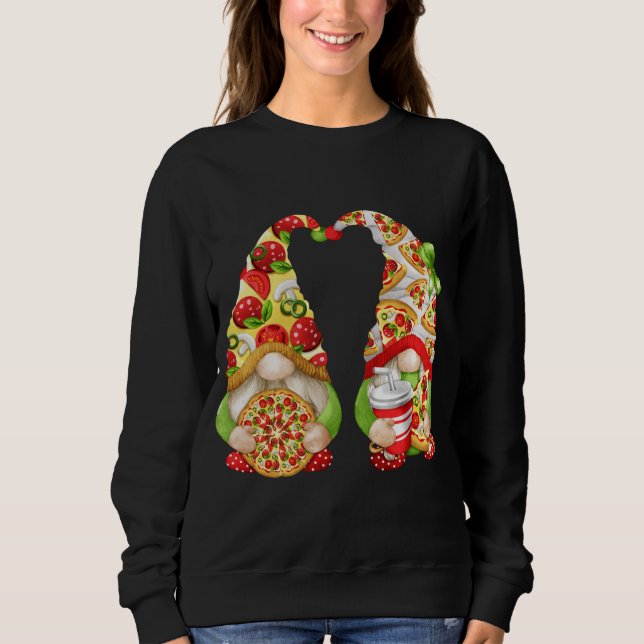 Pizza Lover With Cute Pattern And Funny Matching G Sweatshirt (Front)
