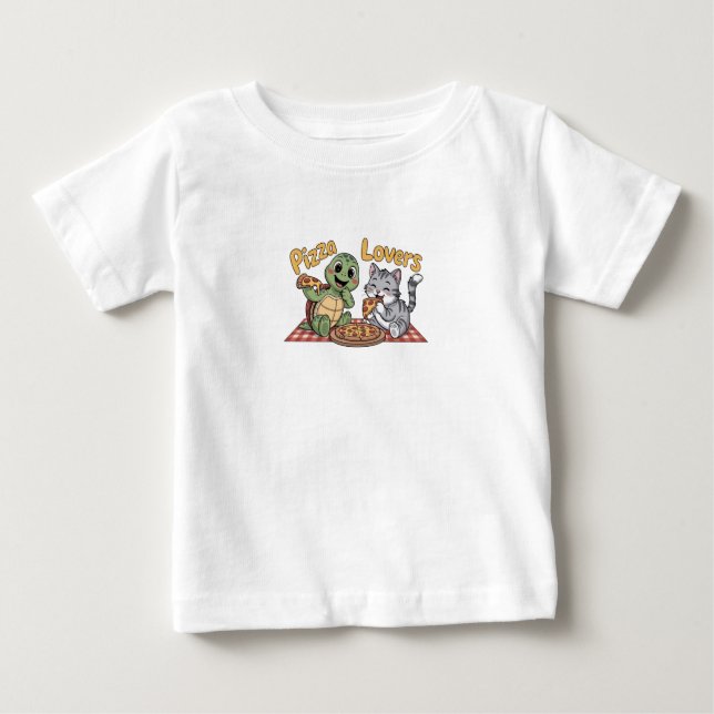 Pizza lovers baby T-Shirt (Front)
