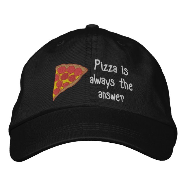 Pizza Lovers Embroidered Cap (Front)