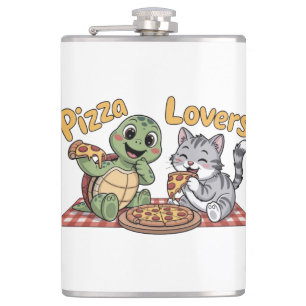 Pizza lovers hip flask