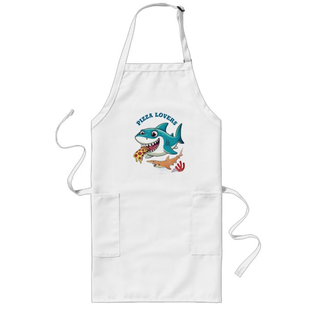 Pizza lovers long apron (Front)