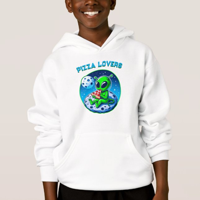 Pizza-Loving Alien on the Moon | Fun Cosmic (Front)