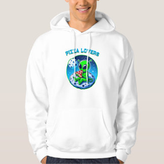 Pizza-Loving Alien on the Moon | Fun Cosmic Hoodie